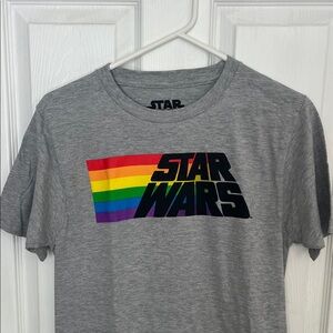 Star Wars Gray Tee with Colorful Logo